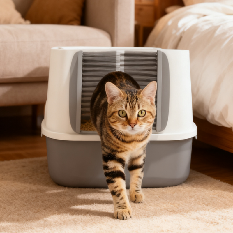 Cat Litter Box Hair Filter Door